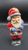 Vaillancourt Folk Art Ceramic, Hand Painted Santa Figurine