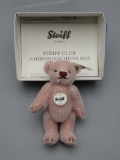 Steiff 2013 Annual Club Gift Rose Colored 10cm Mohair Bear