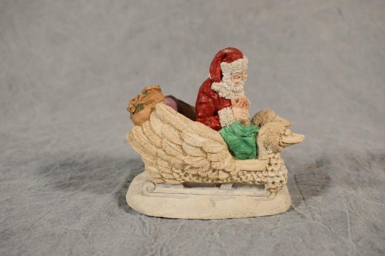 United Designs Jolly old Elf Santa with Sleigh Figure