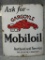 Vintage Porcelain Mobiloil Gargoyle Sign