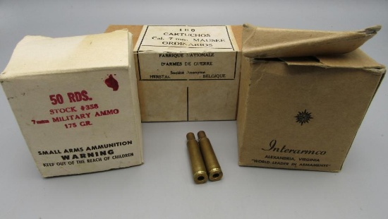 (184) 7mm Mauser Cartridges