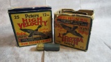 (2) Vintage Peters High Velocity Shotgun Shell Boxes with some shells