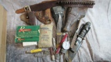 Lot of Gun Leather & Knives