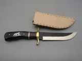 Black Hills Steel Fixed Blade Knife With Custom Leather Sheath