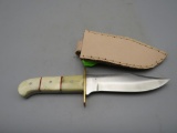 Chipaway Cutlery Fixed Blade Knife with Custom Leather Sheath