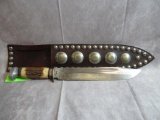 John B. Rand & Co. (Germany) Fixed Blade Knife With Ornate Sheath