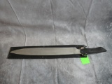Blackjack Panga Fixed Blade Knife With Leather Sheath