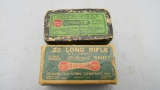 (2) Collectible .22 Long Rifle Boxes and some contents