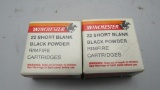 (2) Boxes of Winchester .22 Short Blank Black Powder Cartridges