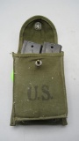 (4) 30 Round M-1 Carbine Magazines & contemporary canvas pouch