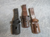 (3) Leather Bayonet Frogs