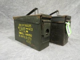 (2) Steel Ammo Cans