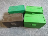 (4) Plastic Rifle Ammo Boxes