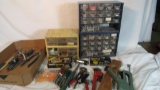 Lot of Hand Tools & Parts Cabinets with contents