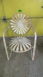 Vintage Steel Spring Patio Chair