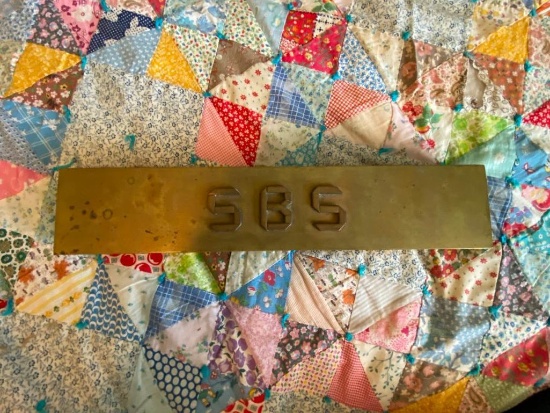 Heavy Brass Desk Box "SBS"