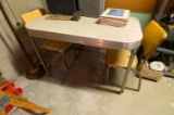 Art Deco Chrome & Formica Table and 2 Chairs