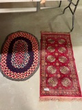 Small Braided Rug and Oriental Style Rug 2'x4'