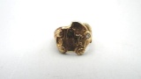 Gold Ring, 14KY Gold, set with 1 Diamond Old European Cut