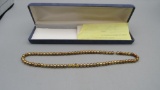 Gold Bead Necklace, 14KY Gold, 16