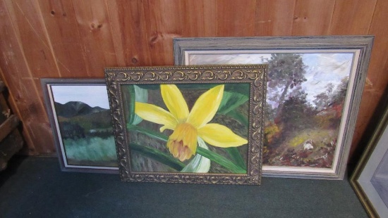 (3) Oil ON Canvas Paintings by Local Artist Betsy Chapman