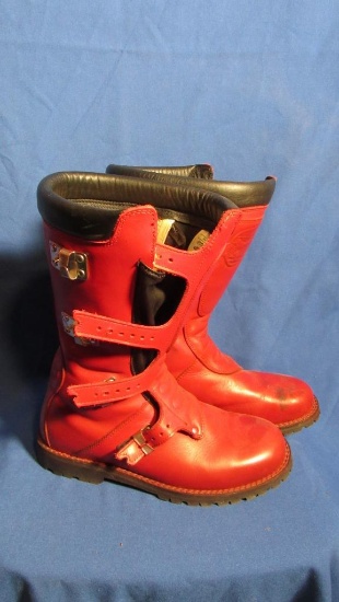 Pair of Stylmartin Leather Motorcycle Boots Size 8 1/2 US