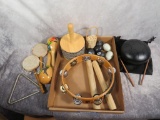 Tray of Percussion Instruments