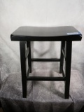 Black Painted Hardwood Stool