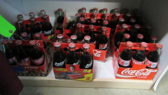 (8) Collectible Nascar Coca Cola Bottles