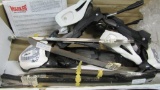 (6) Sets of Tuuk Skate Blades & Set of Used Marker 4.5 Ski Bindings