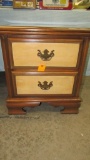 2 Drawer Wood Nightstand