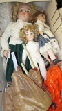 (3) Porcelain Dolls w/ Stands