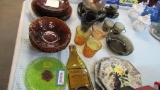 (40+/-) Pieces of Amber ware & Mixed Glass