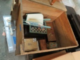 Wood Advertising Box, Small Cigar Boxes & Tins