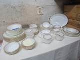(46+/-) Pieces of Anchor, Hocking Fire, 5 King, Small Dishes, Cups Plates Etc.