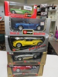 (5) Burago Diecast Cars 1:18 & 1:24 Scale