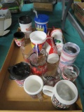 (12) Collectible Nascar Mugs, Beer Glasses, Etc.