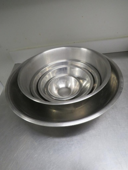 (5) Stainless Steel Bowls