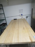 Butcher Block Top Work Table w/ Under Shelf