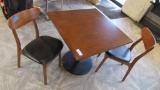 4 Top Table w/ (2) Mid Century Modern Style Chairs