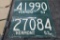 1953 Vt License Plate Pair