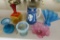 (6) Piece Lot Colored Glassware