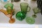 (6) Depression Glass Lot Green Orange