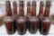 (7) Vintage Brown Glass Bottles