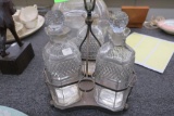 (3) Piece Oil Vinegar Cruet Set