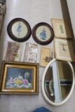 (9) Vintage Pictures And Mirrors