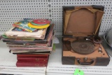 Vintage Record Player & Records