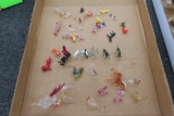 Large Lot Of Glass Miniature Animals