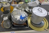 Large Lot Of Metal Kitchenware