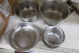 (4) Metal Bowls